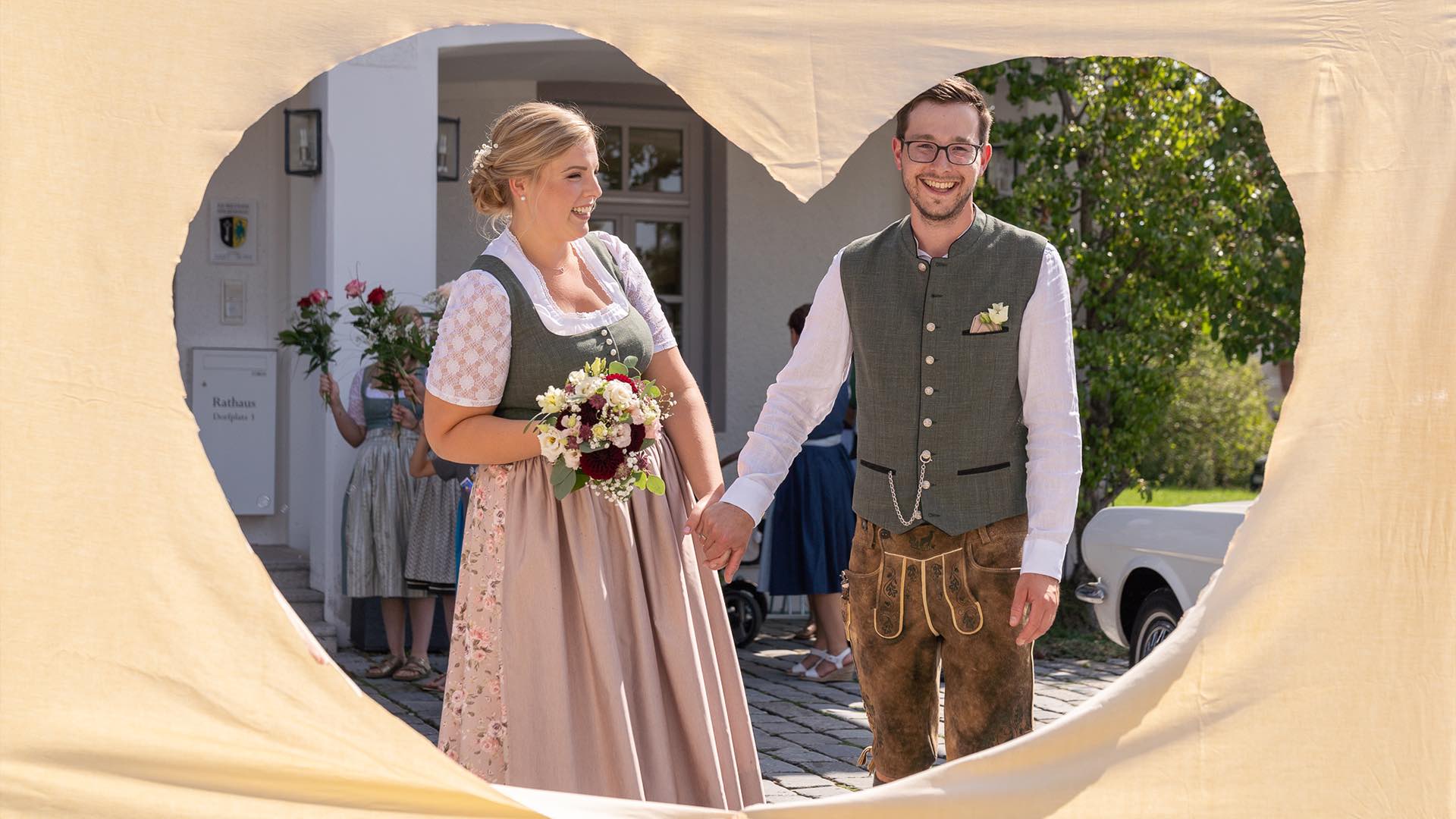 Brautpaar Tracht Hochzeitsfotos Tradition Natur